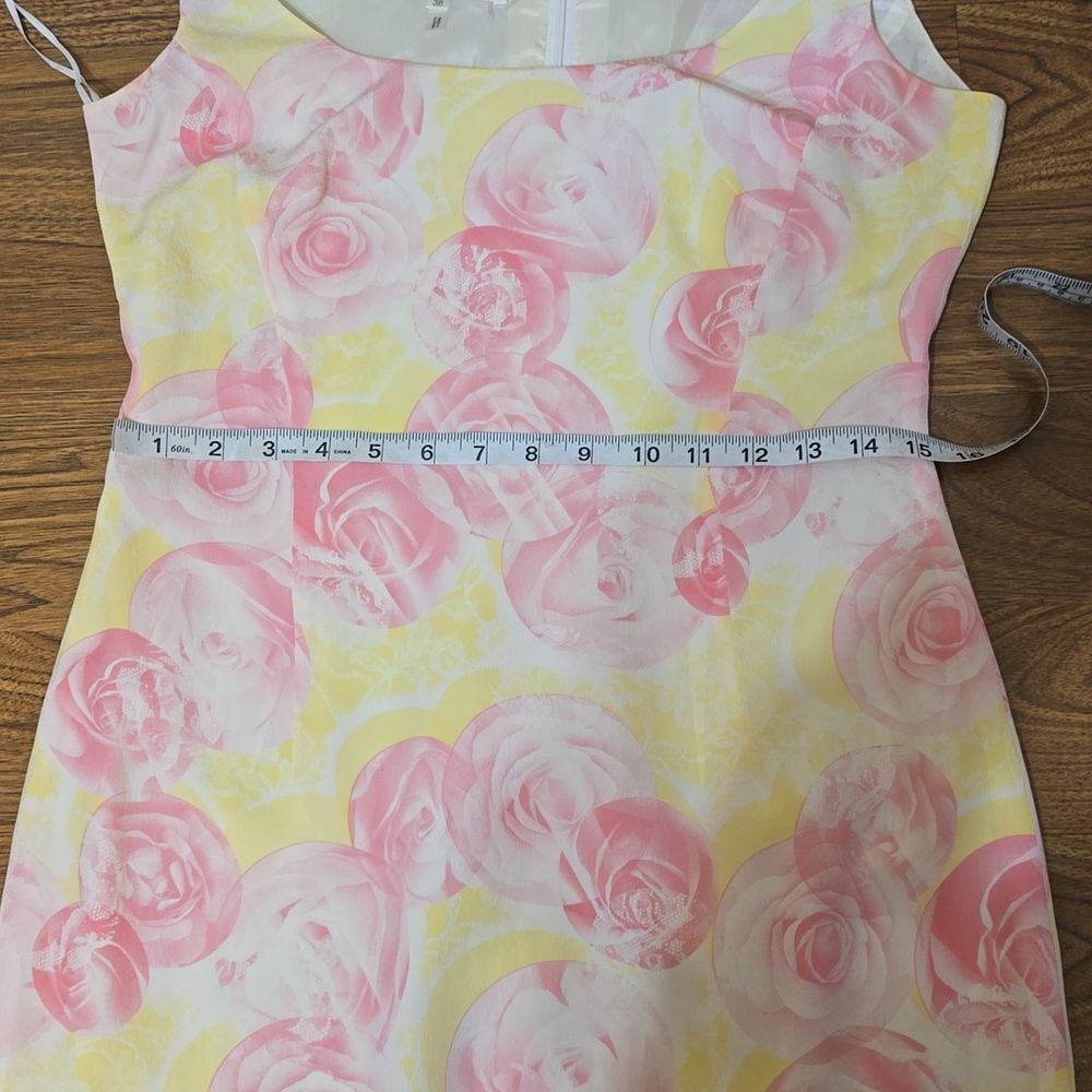 Escada Pink and Yellow Floral Two-Piece Silk Dress Set - Picture 5 of 9